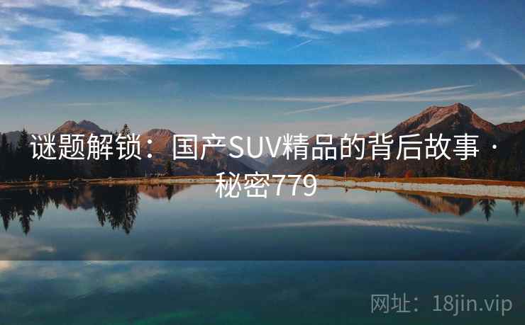 谜题解锁:国产SUV精品的背后故事 · 秘密779