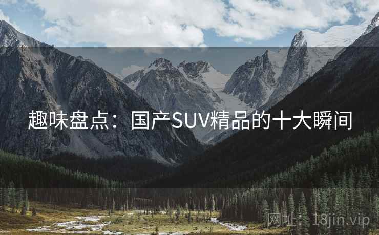 趣味盘点:国产SUV精品的十大瞬间