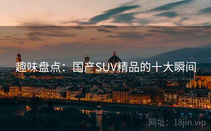 趣味盘点:国产SUV精品的十大瞬间